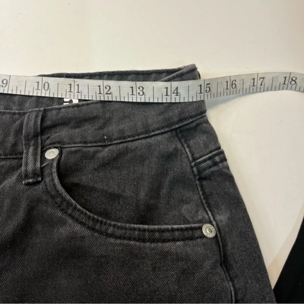 Refuge Denim High Waist Loose Fit Baggy Black Retro Jeans, size 5 - Picture 11 of 12